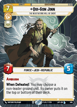 ⟡ Qui-Gon Jinn, The Negotiations Will Be Short