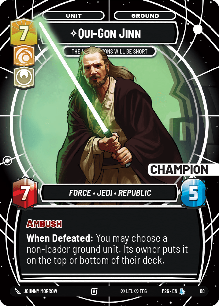 ⟡ Qui-Gon Jinn, The Negotiations Will Be Short