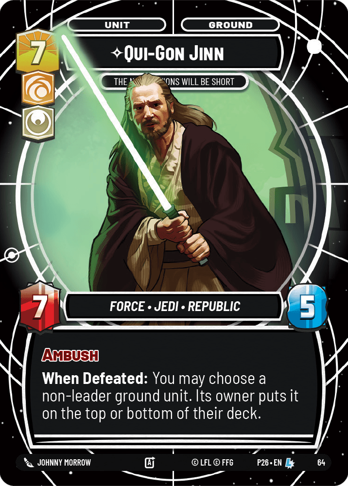 ⟡ Qui-Gon Jinn, The Negotiations Will Be Short