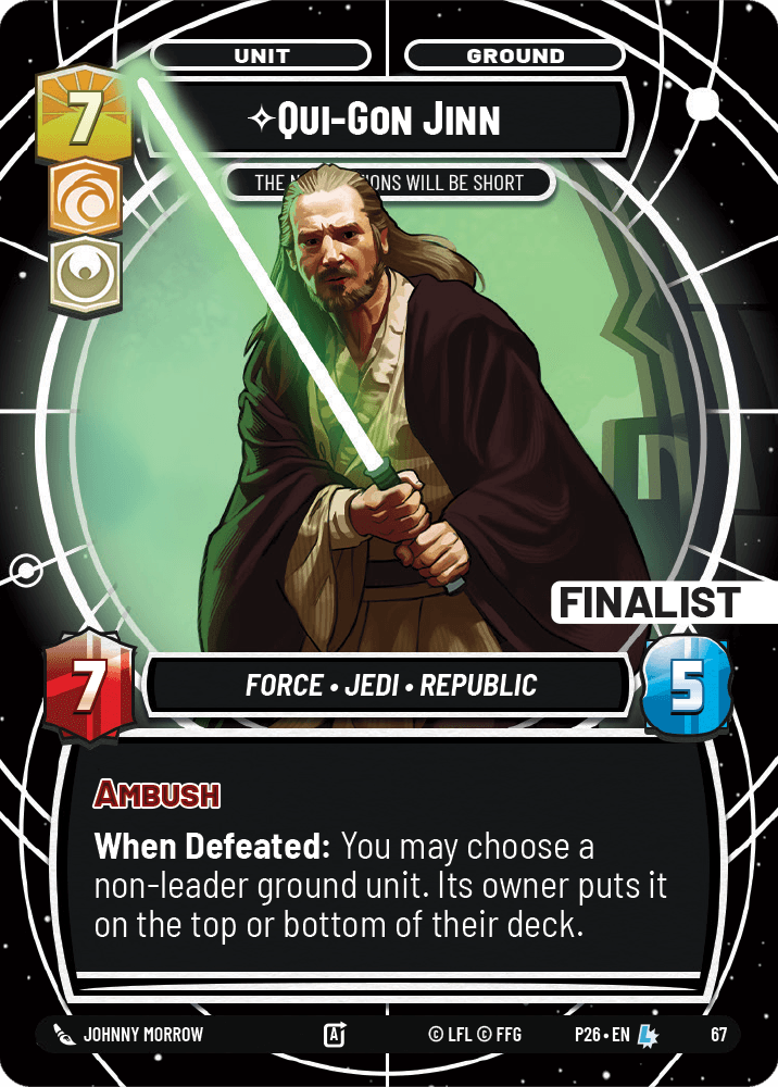 ⟡ Qui-Gon Jinn, The Negotiations Will Be Short